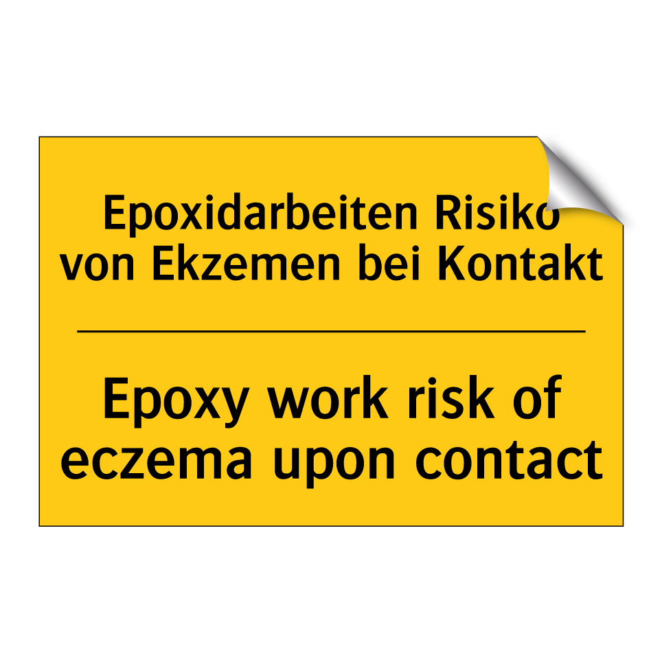 Epoxidarbeiten Risiko von Ekzemen /.../ - Epoxy work risk of eczema upon /.../