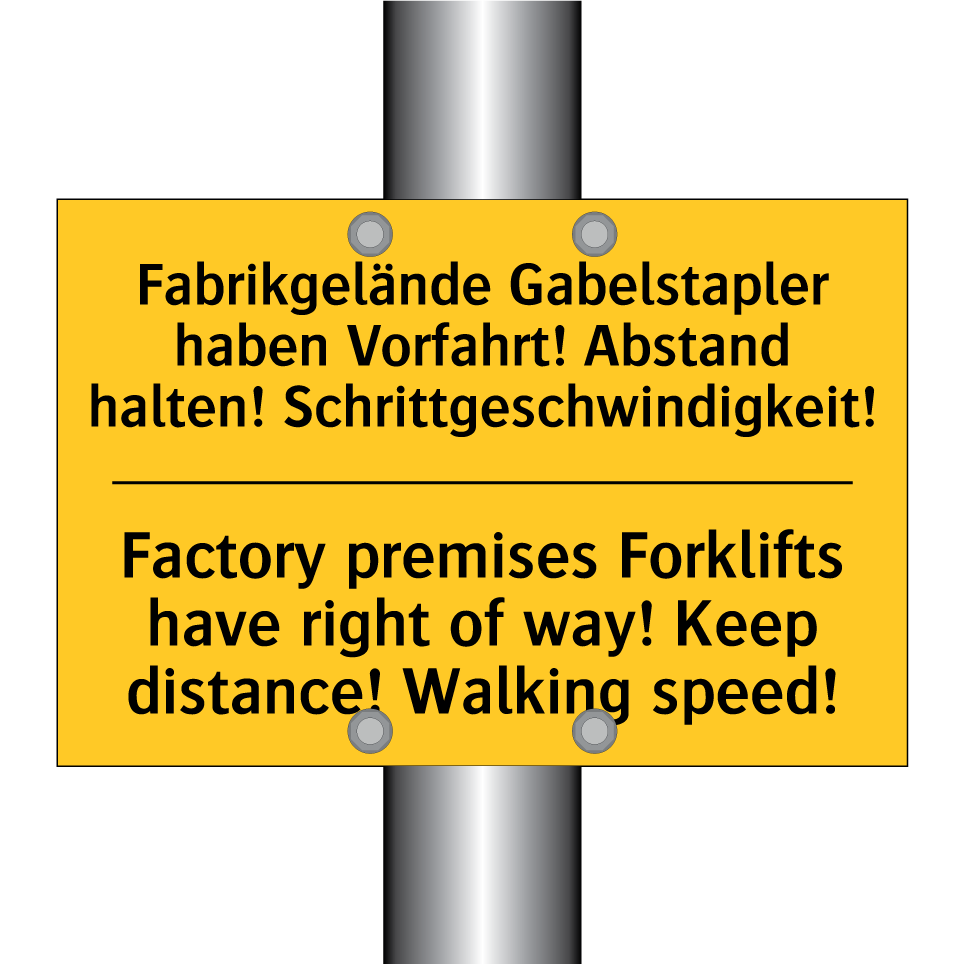 Fabrikgelände Gabelstapler haben /.../ - Factory premises Forklifts have /.../