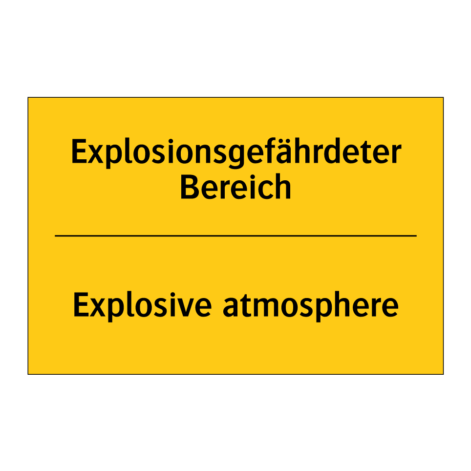 Explosionsgefährdeter Bereich - Explosive atmosphere