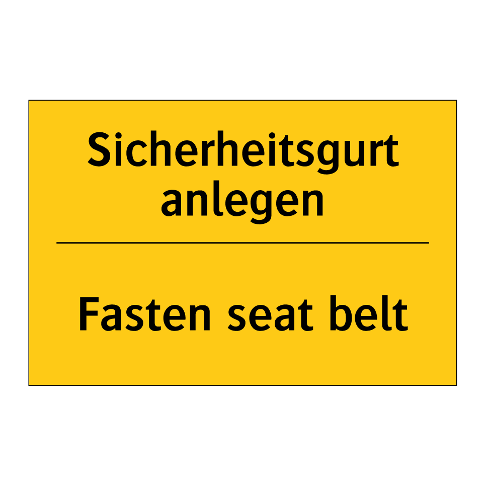 Sicherheitsgurt anlegen - Fasten seat belt