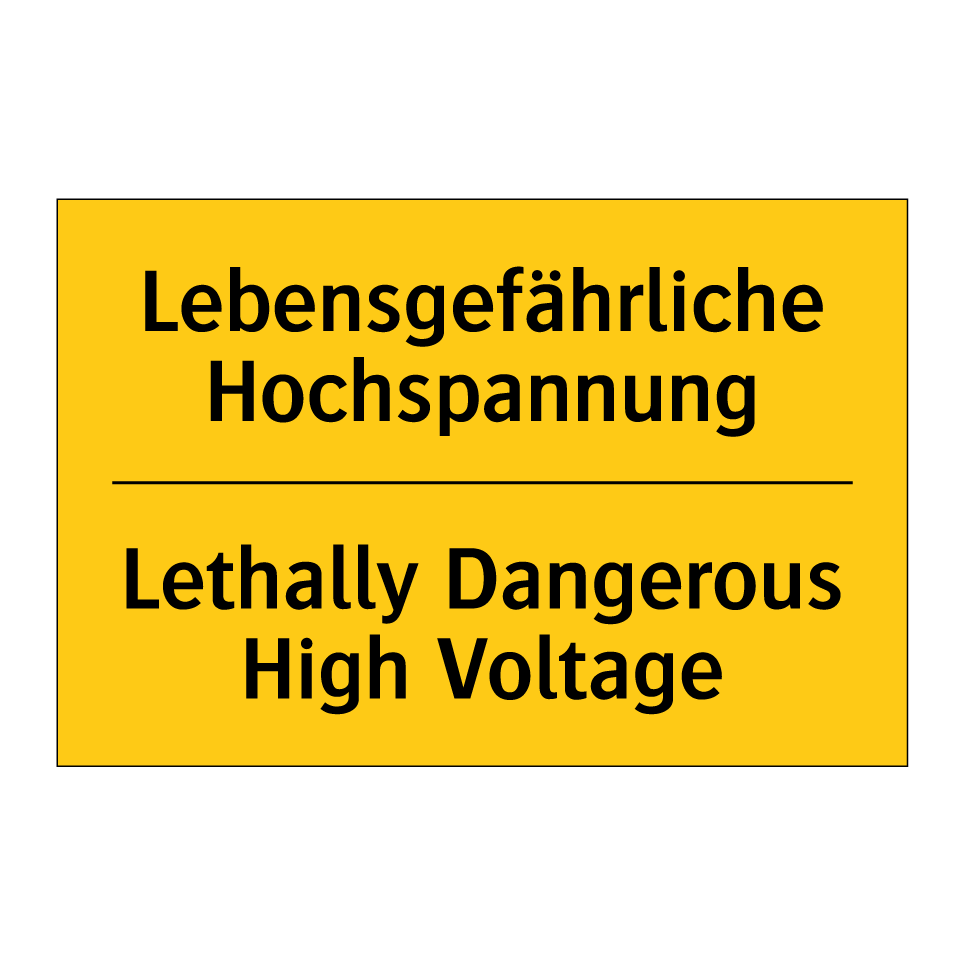 Lebensgefährliche Hochspannung - Lethally Dangerous High Voltage/.../