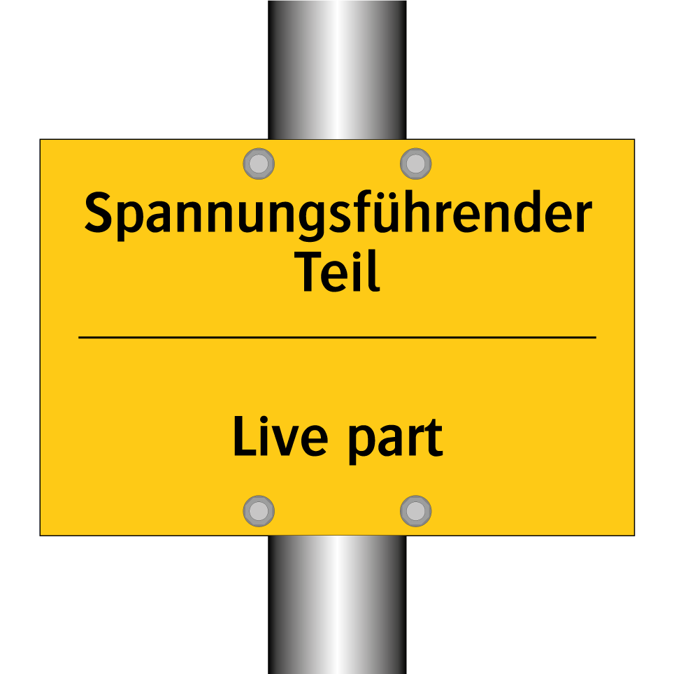 Spannungsführender Teil - Live part