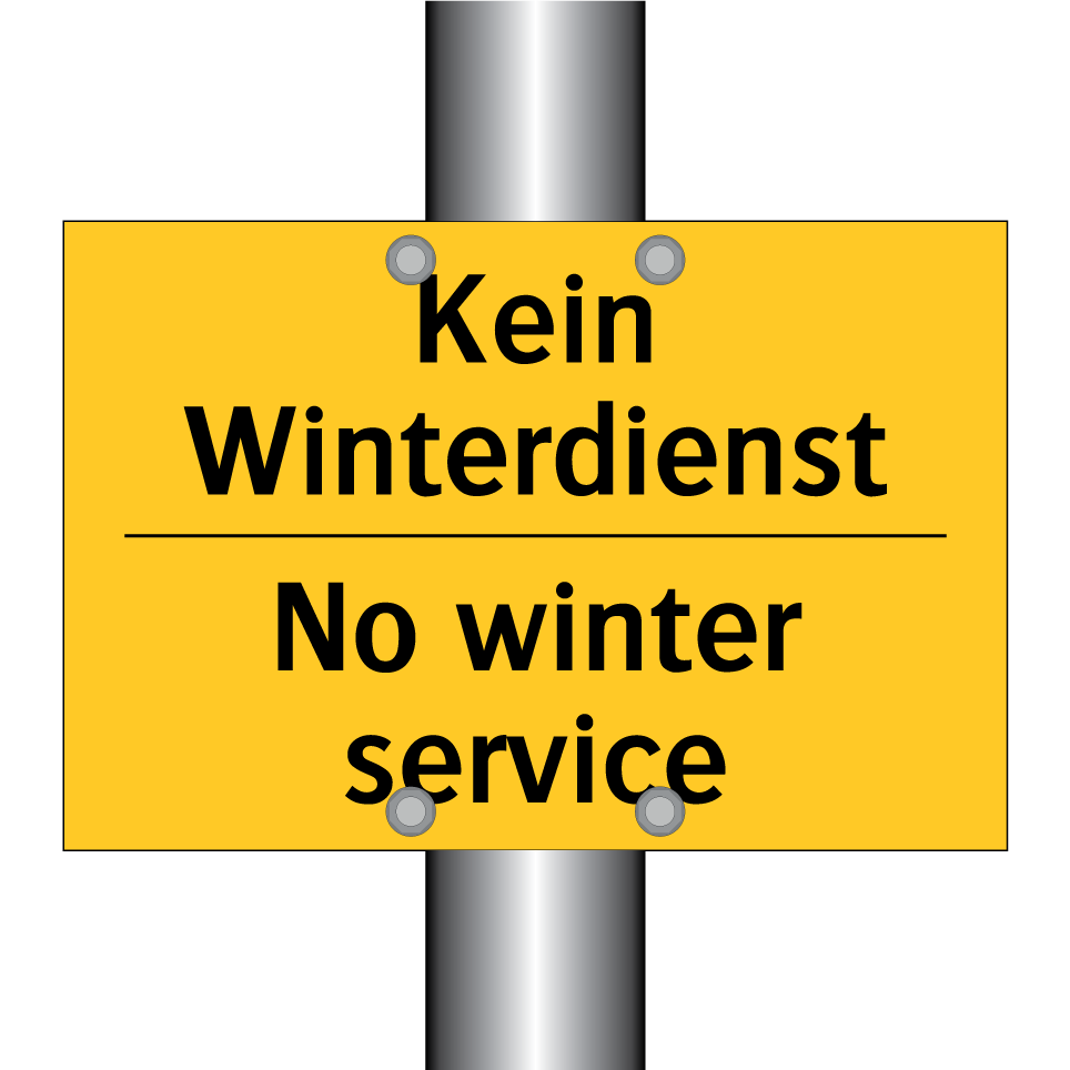 Kein Winterdienst - No winter service