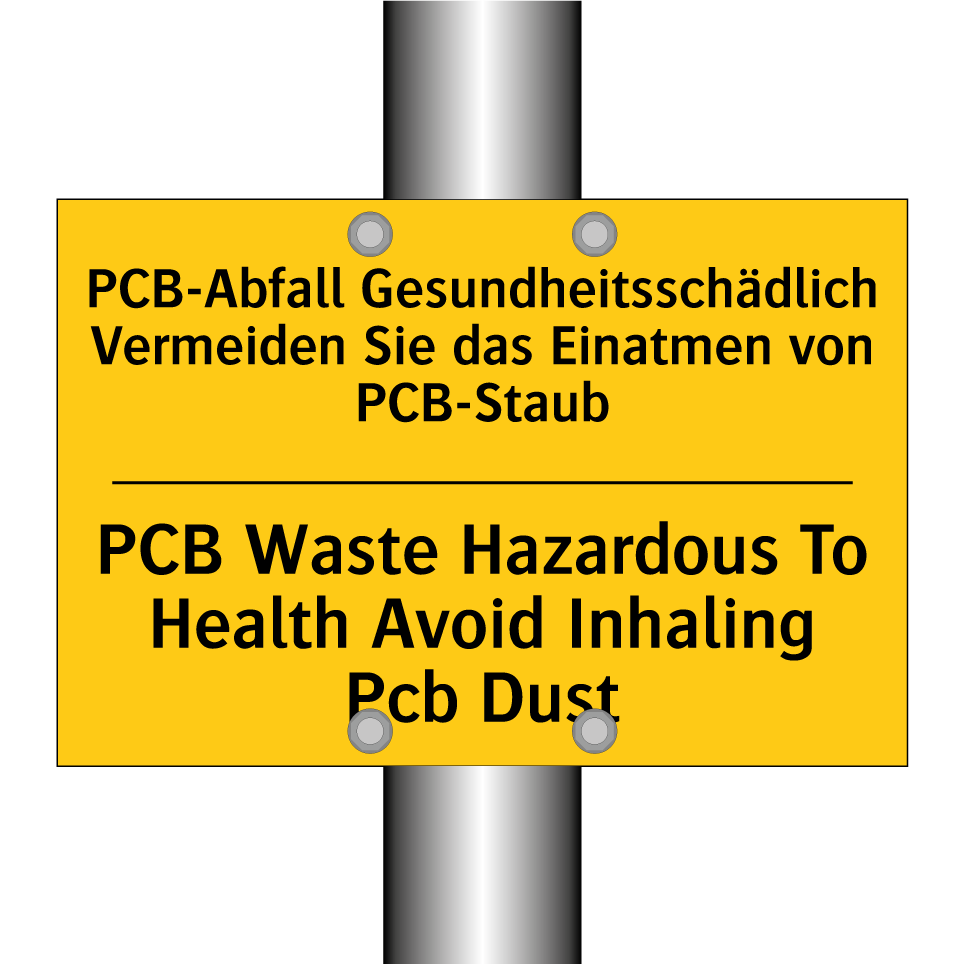 PCB-Abfall Gesundheitsschädlich /.../ - PCB Waste Hazardous To Health /.../