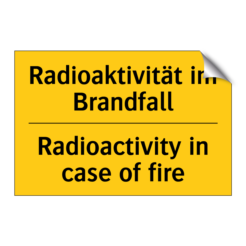 Radioaktivität im Brandfall - Radioactivity in case of fire