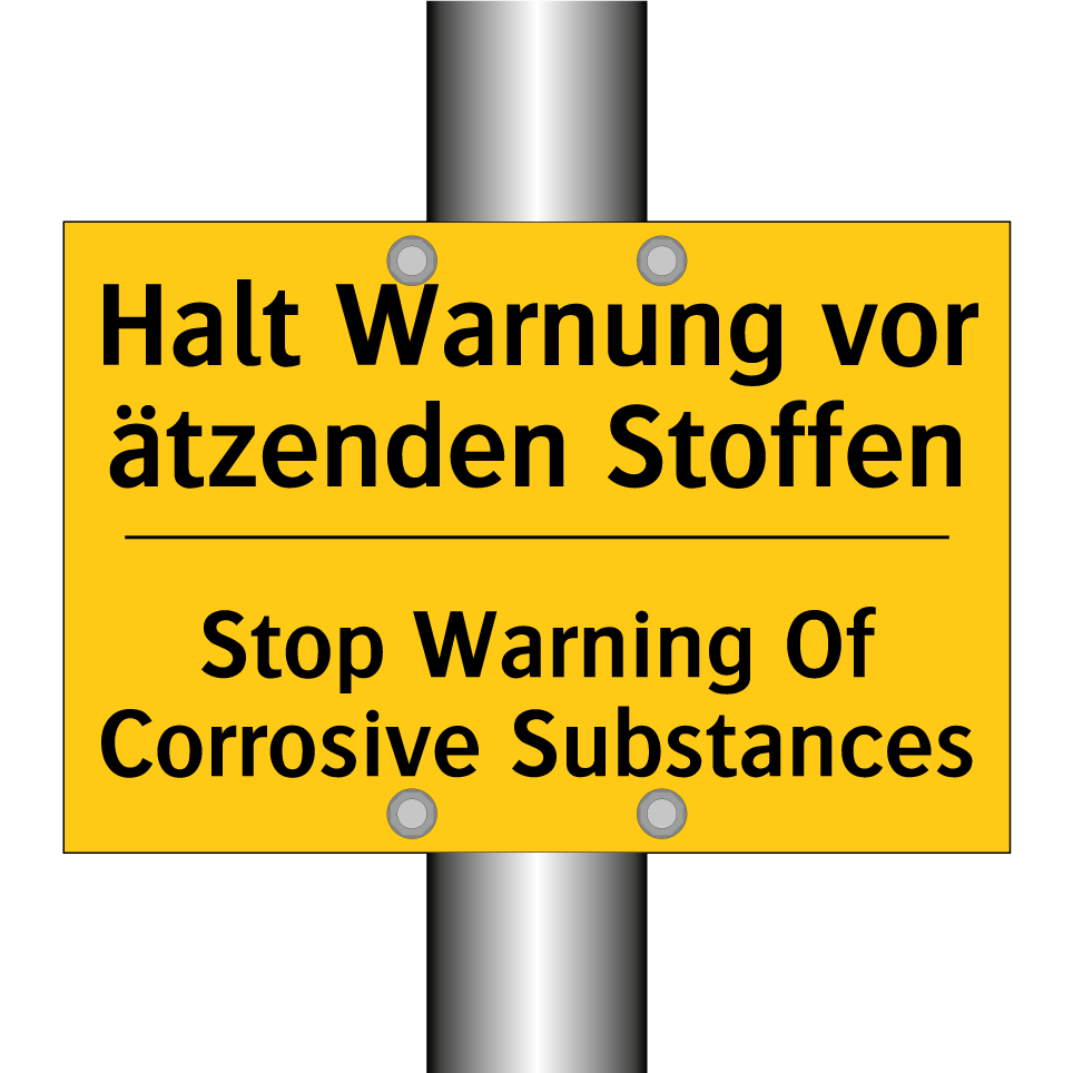 Halt Warnung vor ätzenden Stoffen/.../ - Stop Warning Of Corrosive Substances/.../