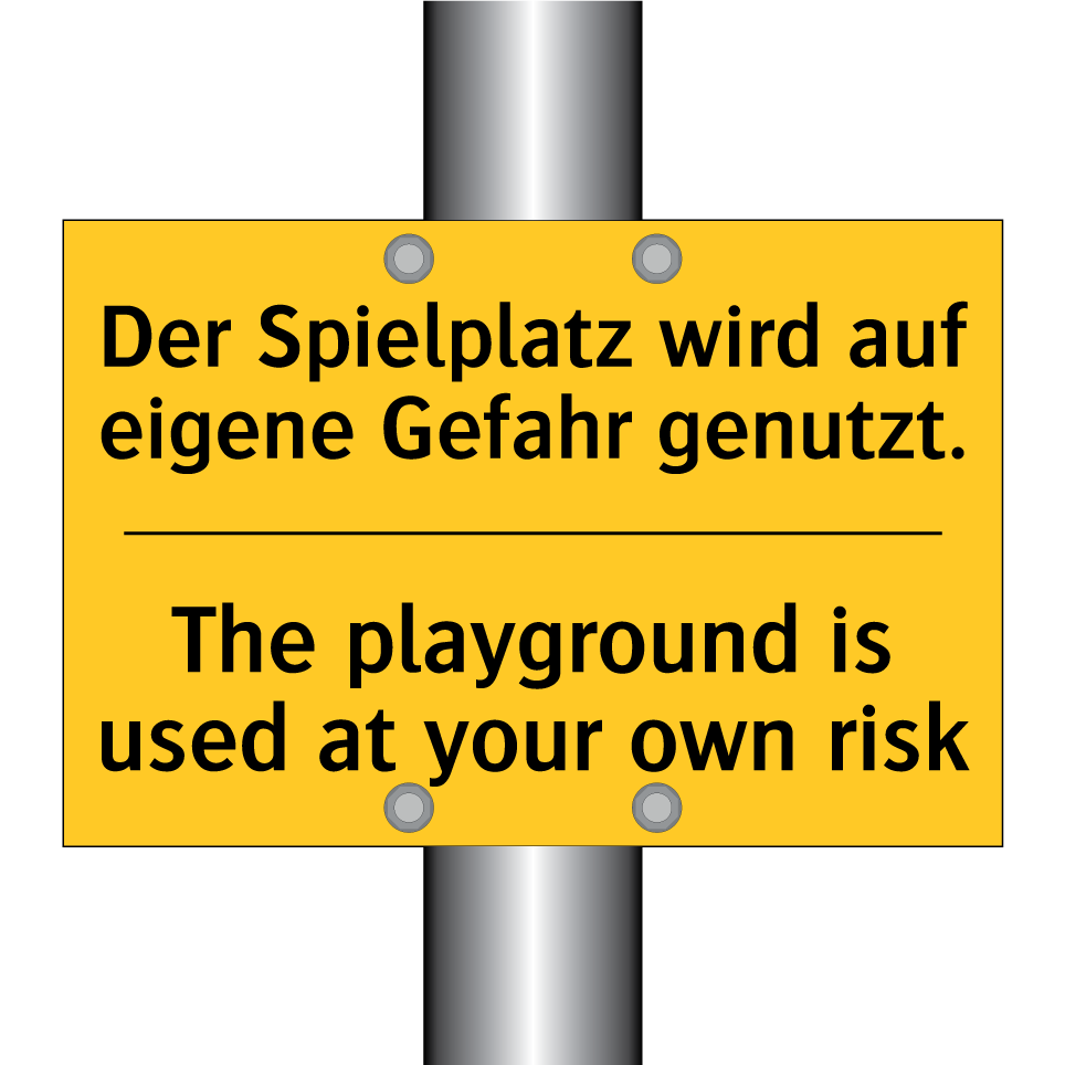 Der Spielplatz wird auf eigene /.../ - The playground is used at your /.../