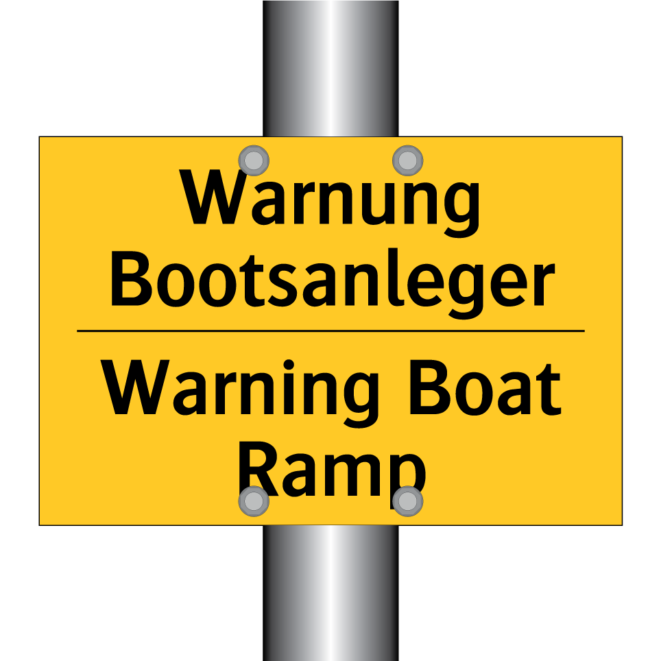 Warnung Bootsanleger - Warning Boat Ramp