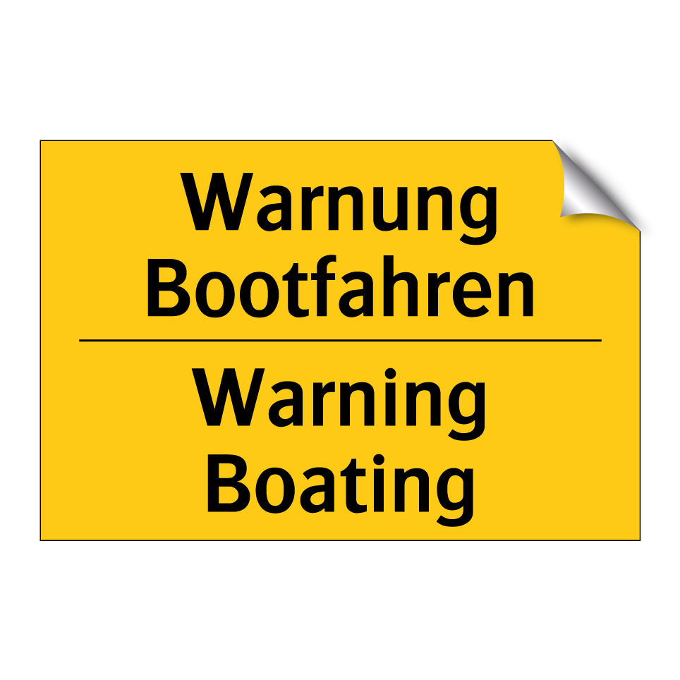 Warnung Bootfahren - Warning Boating