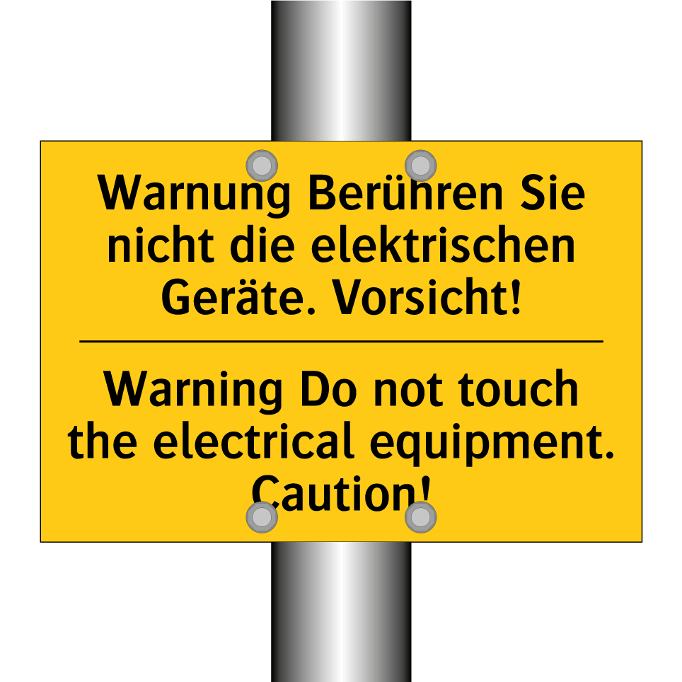 Warnung Berühren Sie nicht die /.../ - Warning Do not touch the electrical /.../