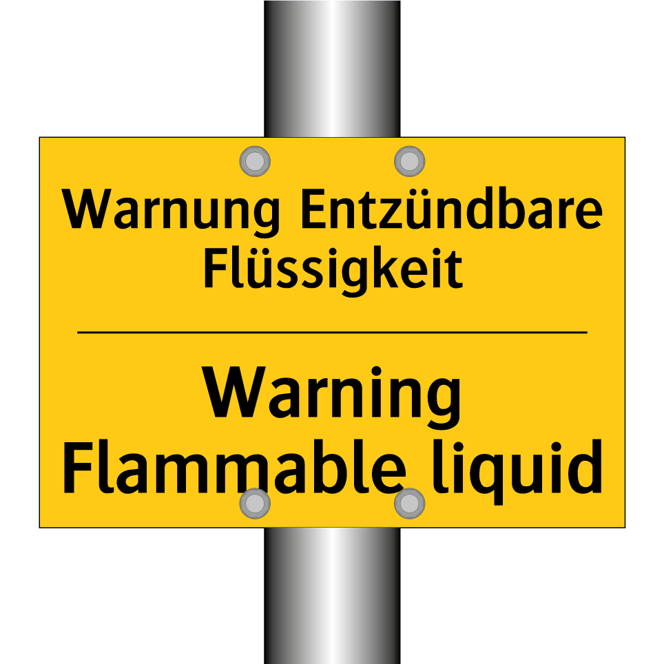 Warnung Entzündbare Flüssigkeit/.../ - Warning Flammable liquid