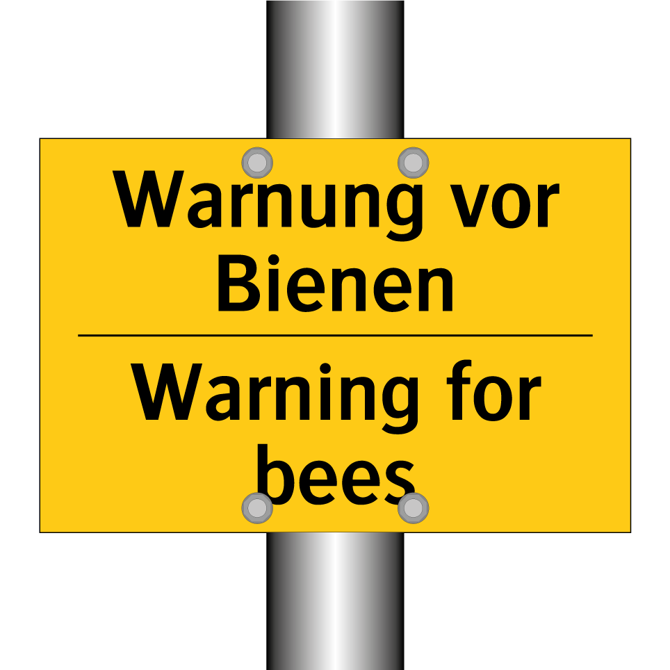 Warnung vor Bienen - Warning for bees