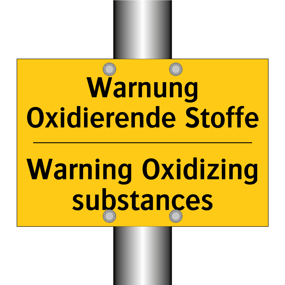 Warnung Oxidierende Stoffe - Warning Oxidizing substances