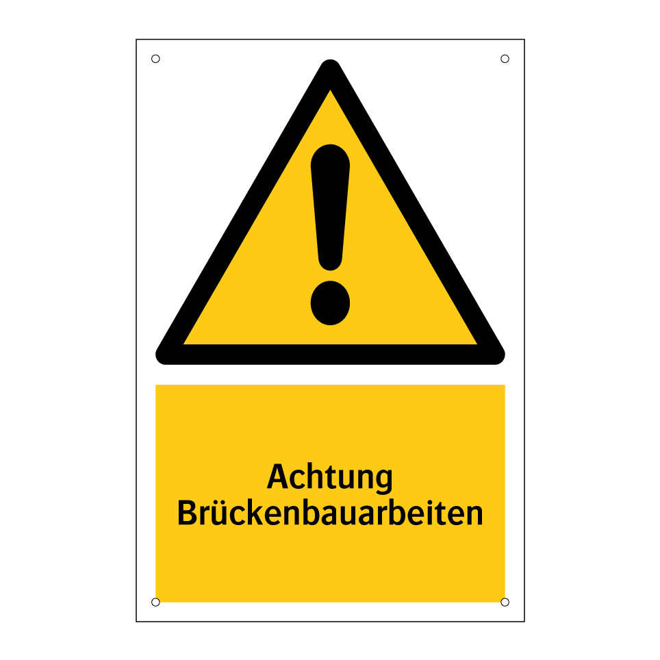 Achtung Brückenbauarbeiten