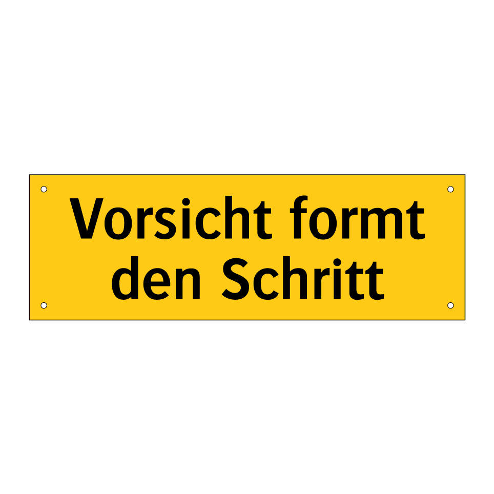 Vorsicht formt den Schritt