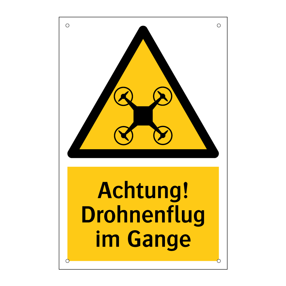 Achtung! Drohnenflug im Gange