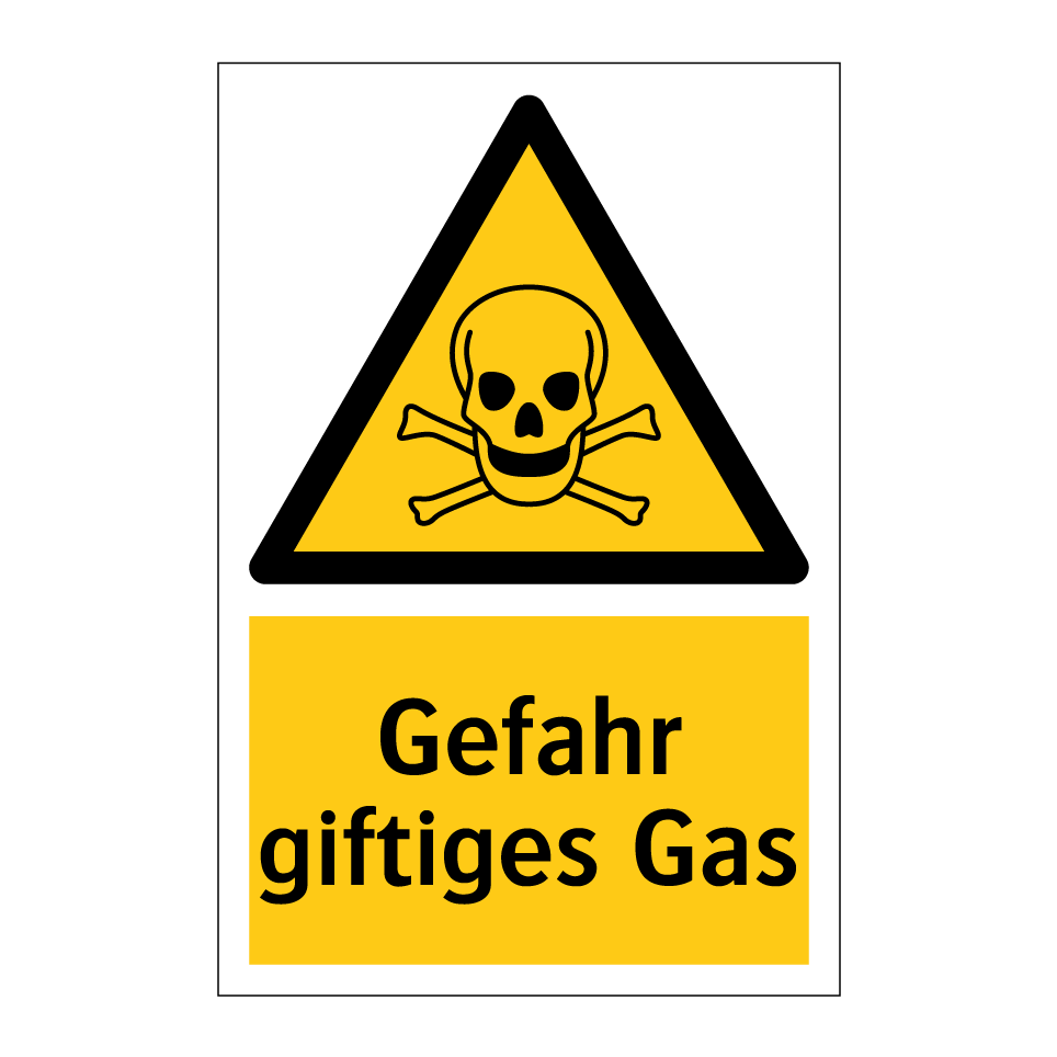 Gefahr giftiges Gas