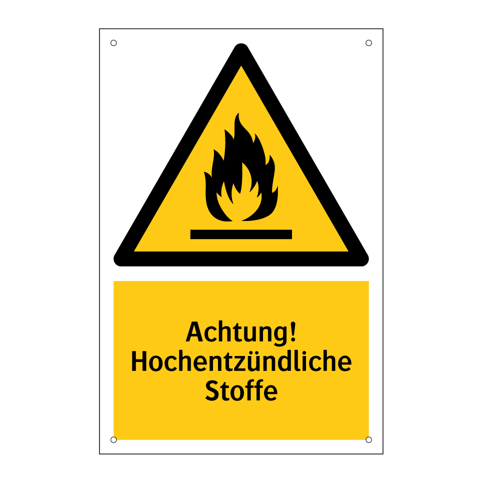 Achtung! Hochentzündliche Stoffe