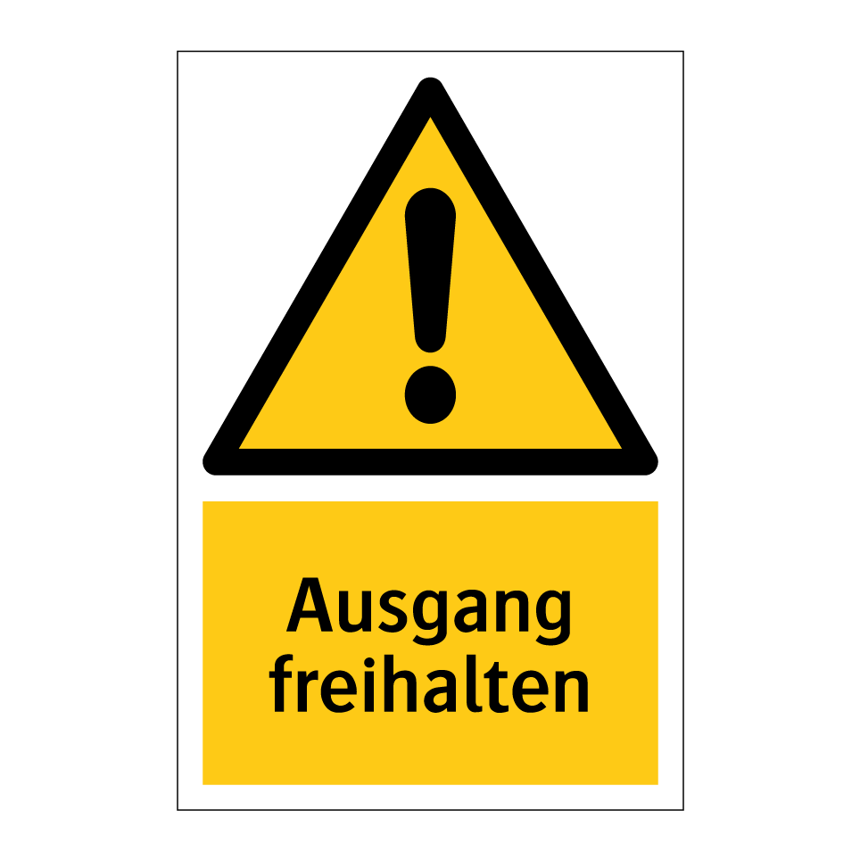 Ausgang freihalten