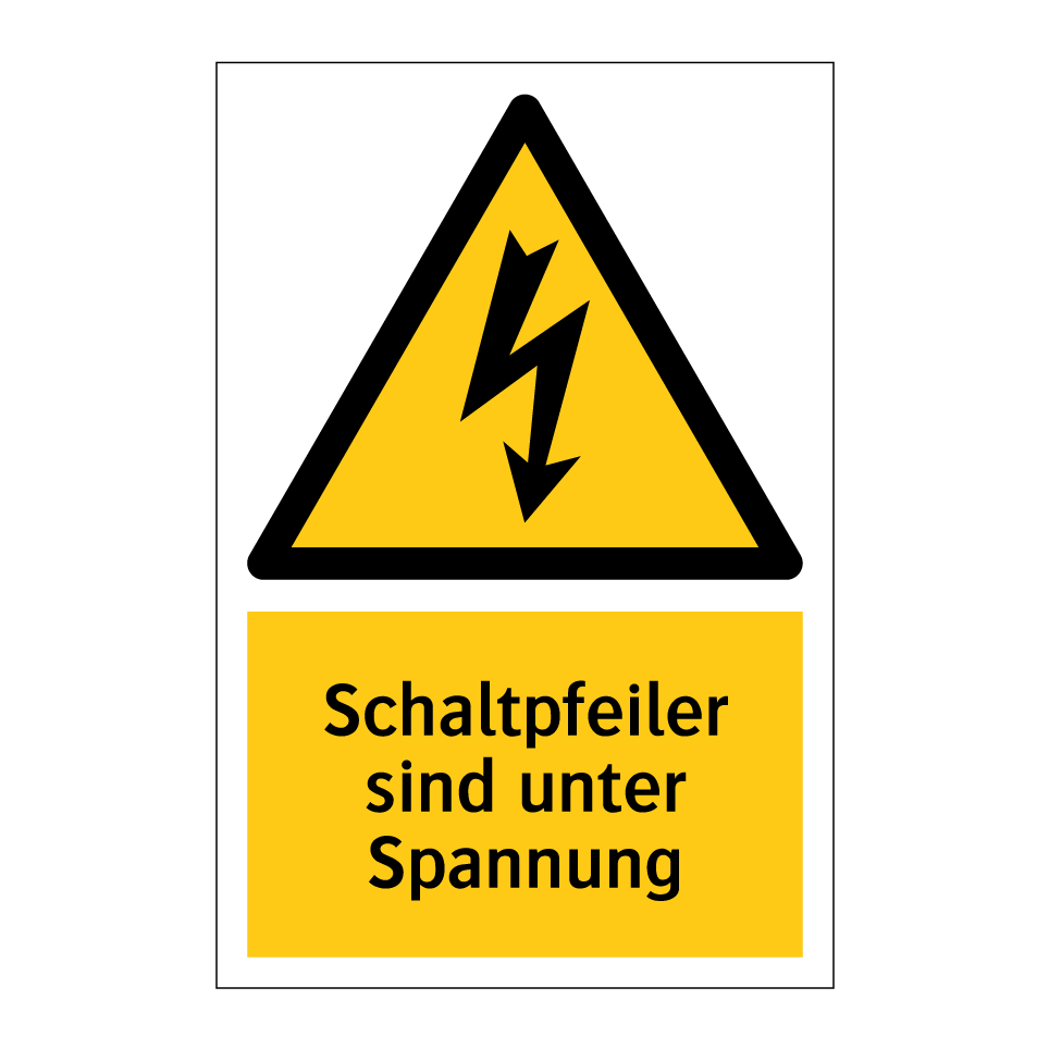 Schaltpfeiler sind unter Spannung