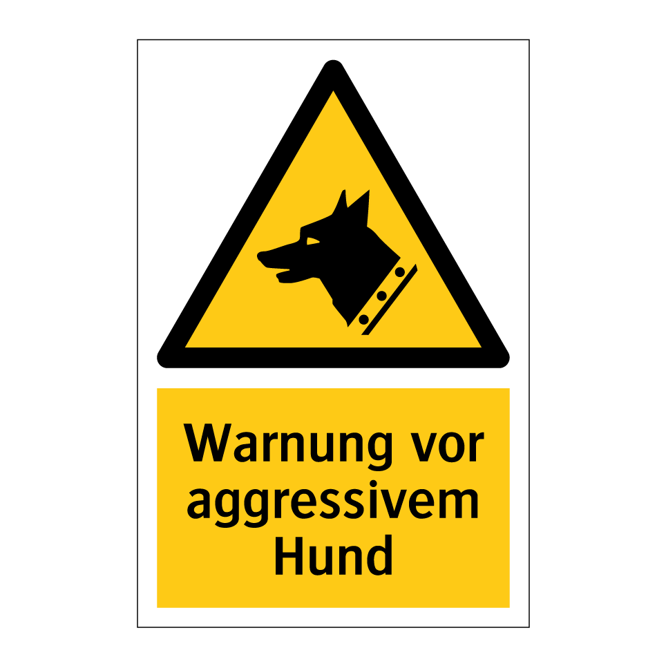 Warnung vor aggressivem Hund
