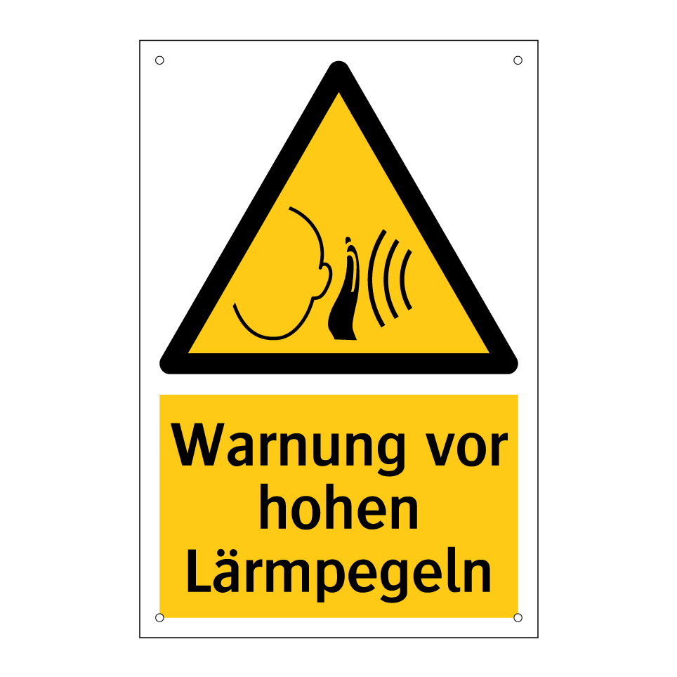 Warnung vor hohen Lärmpegeln