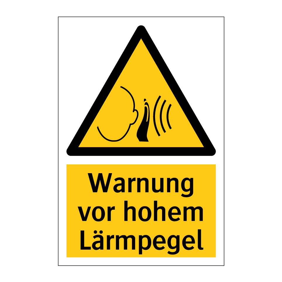 Warnung vor hohem Lärmpegel