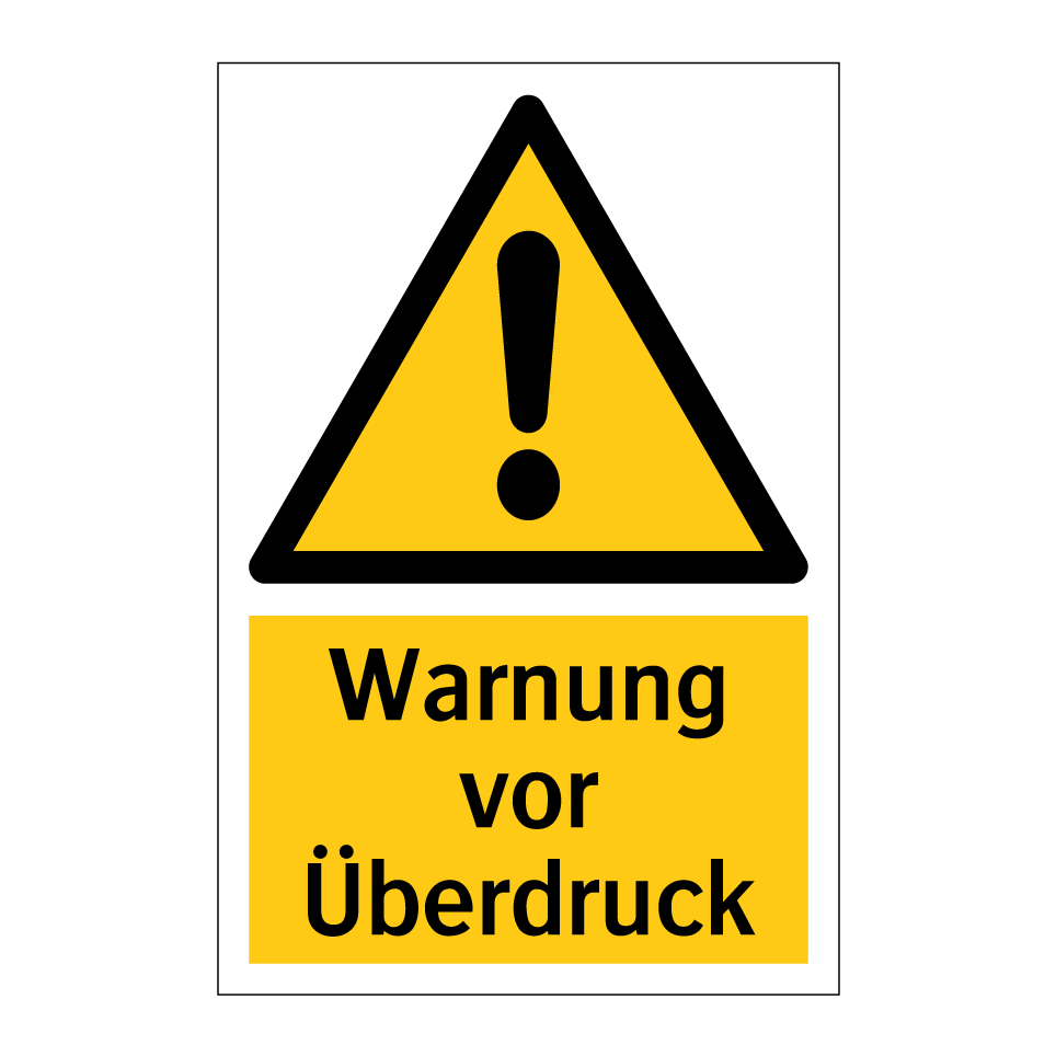 Warnung vor Überdruck
