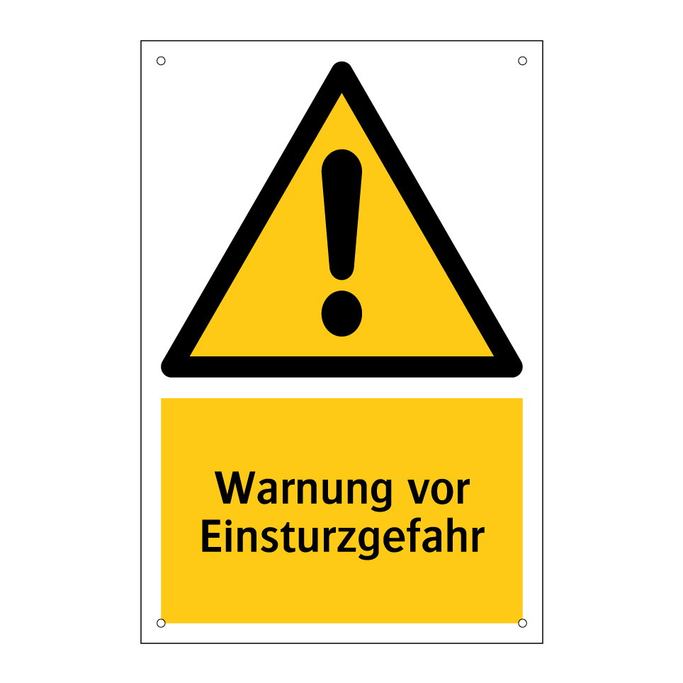 Warnung vor Einsturzgefahr