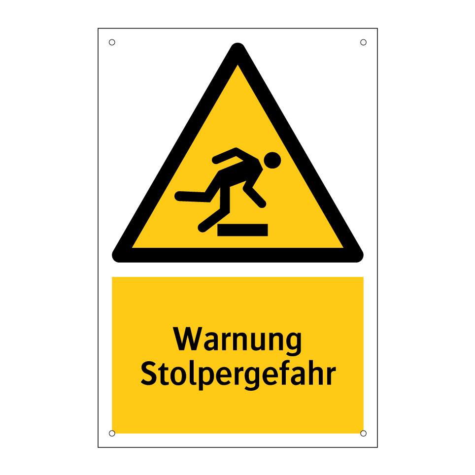 Warnung Stolpergefahr