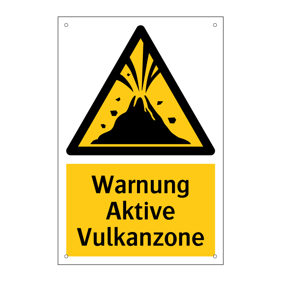 Warnung Aktive Vulkanzone