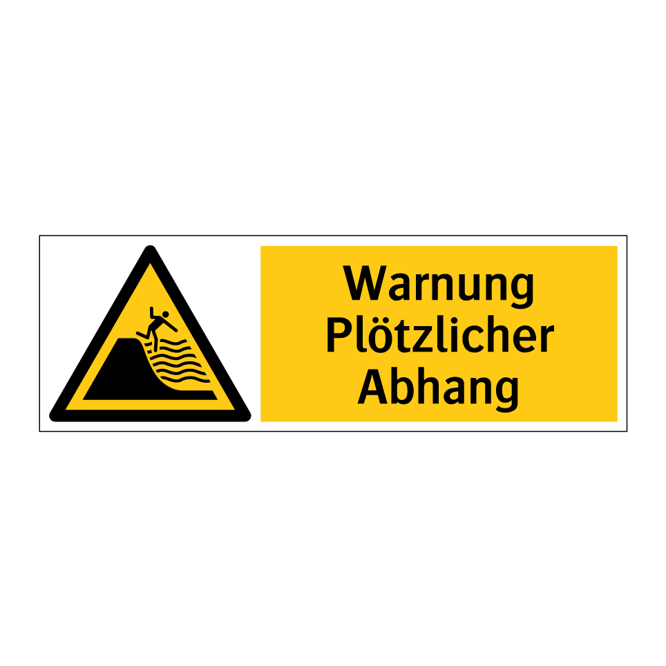 Warnung Plötzlicher Abhang