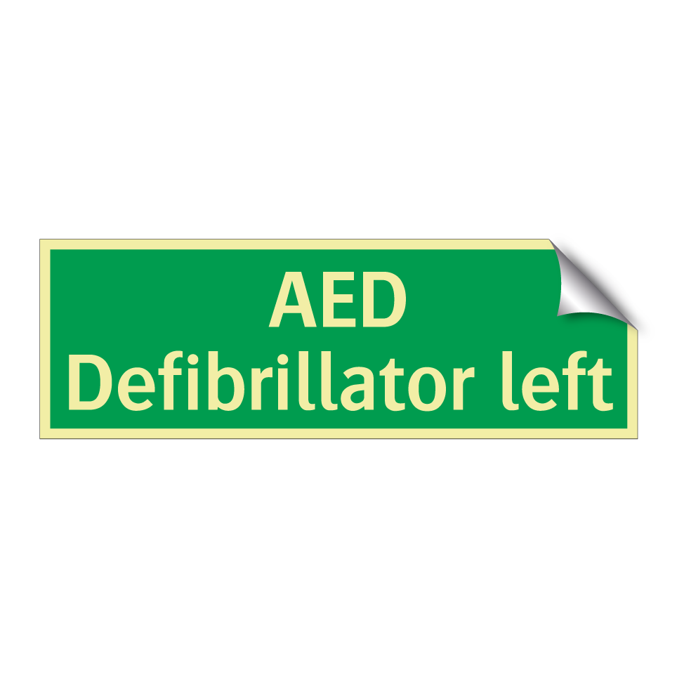 AED Defibrillator left