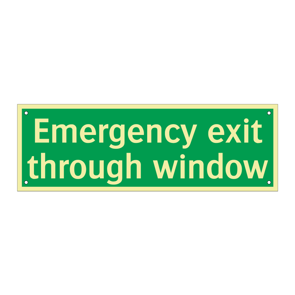 Emergency exit through window