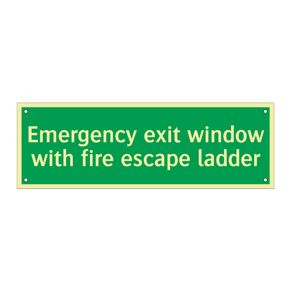 Emergency exit window with fire escape ladder