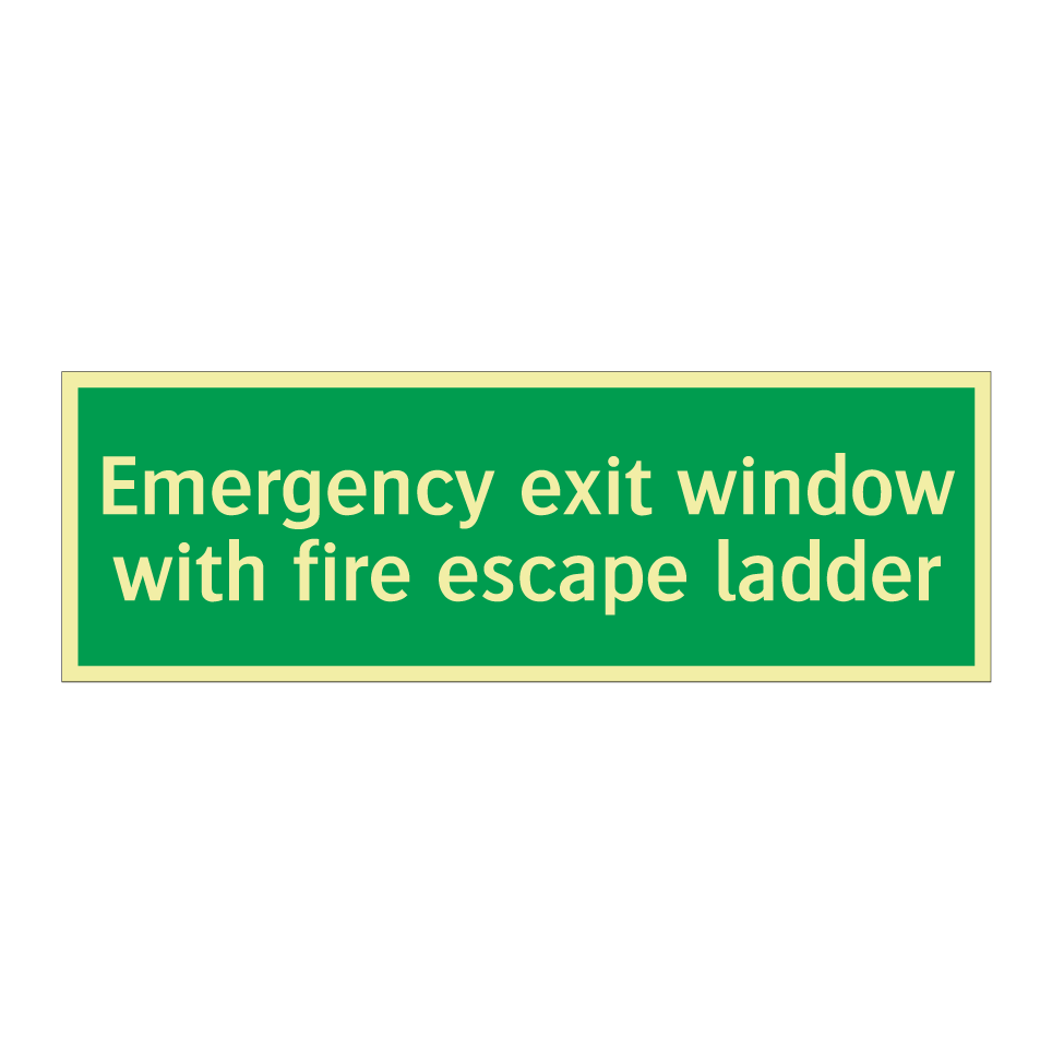 Emergency exit window with fire escape ladder