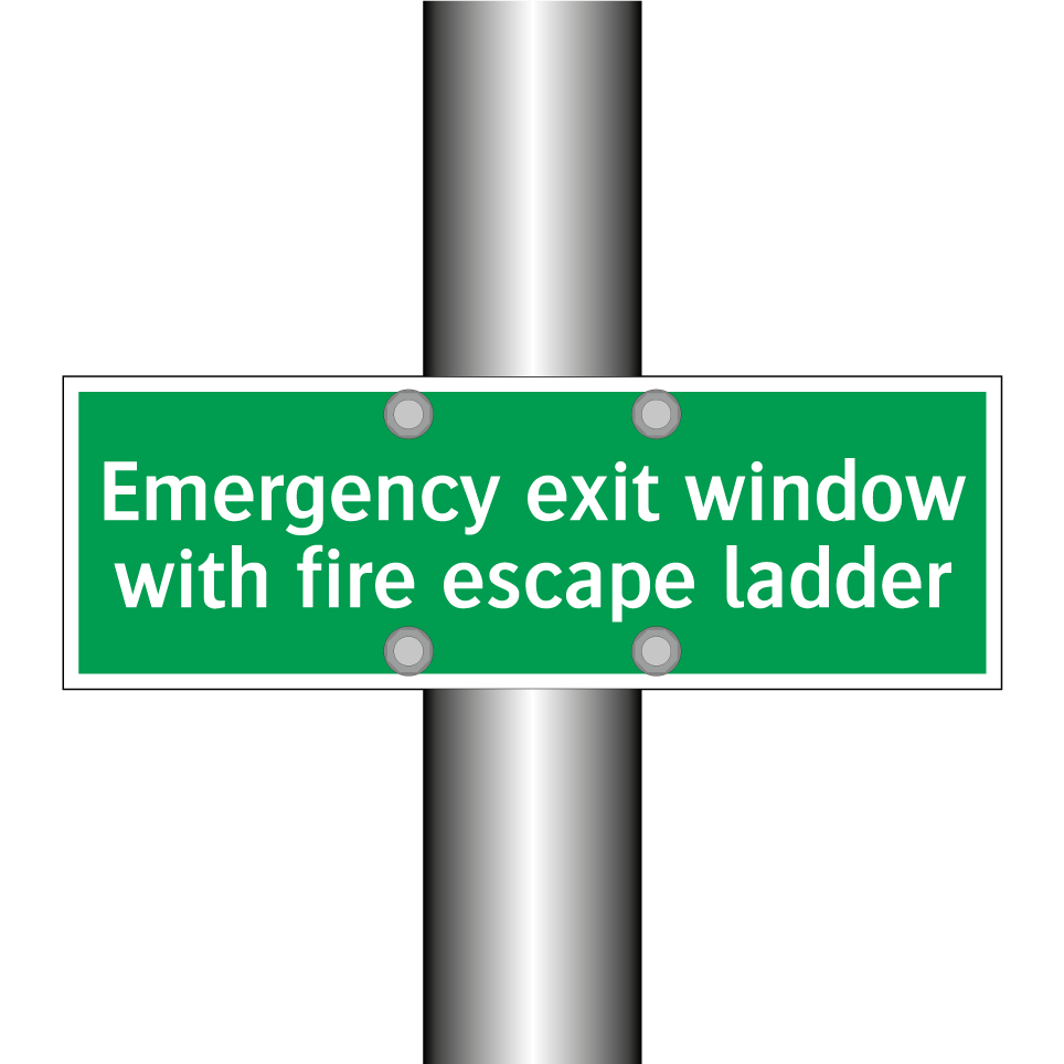 Emergency exit window with fire escape ladder