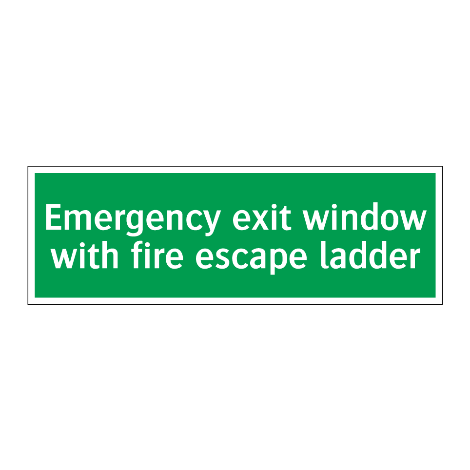 Emergency exit window with fire escape ladder