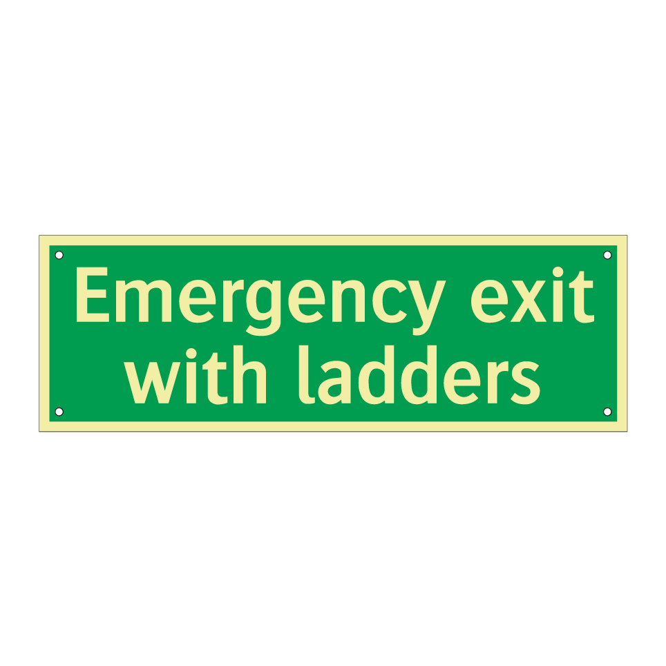Emergency exit with ladders