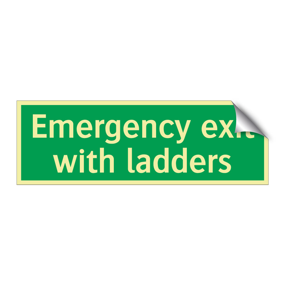 Emergency exit with ladders