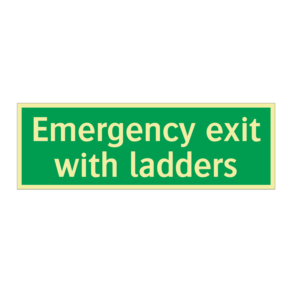 Emergency exit with ladders