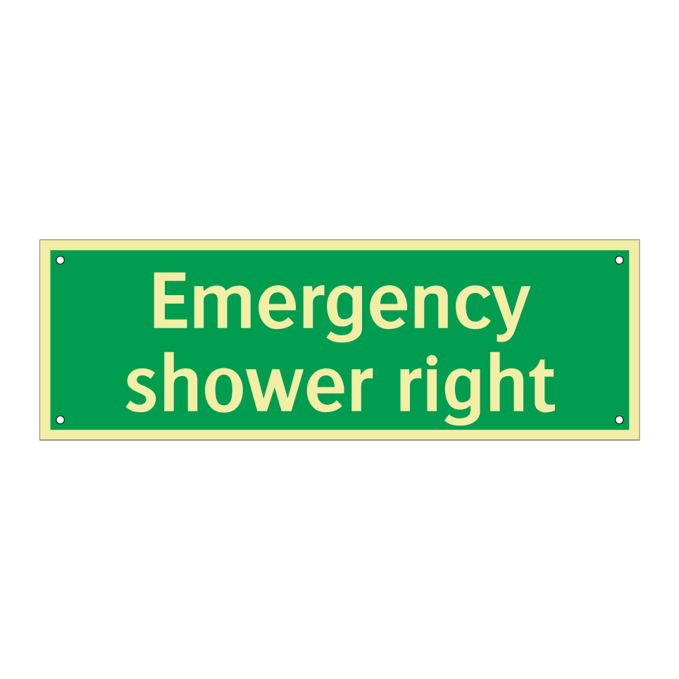 Emergency shower right