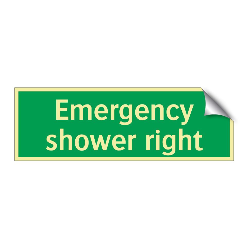 Emergency shower right