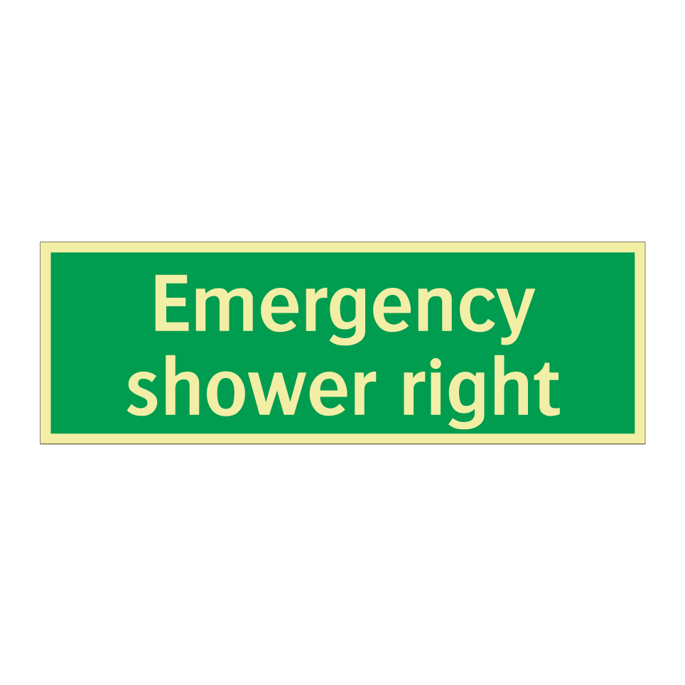 Emergency shower right