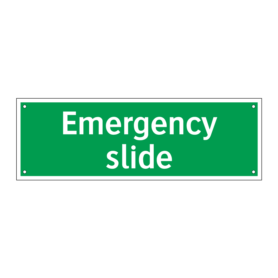Emergency slide