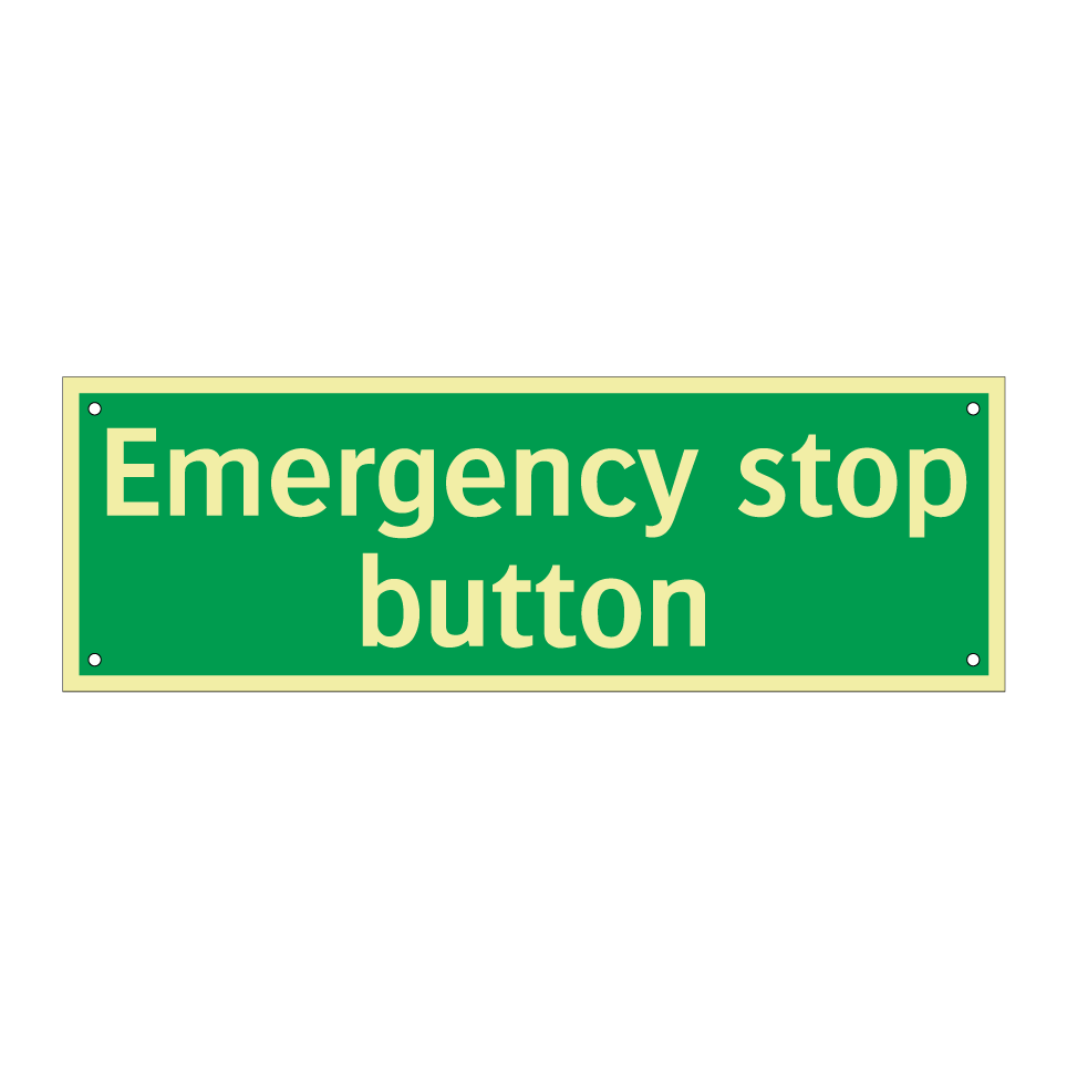 Emergency stop button