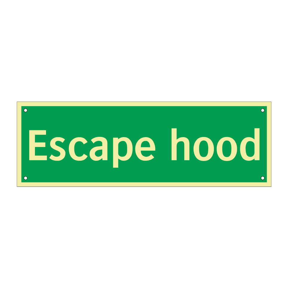 Escape hood
