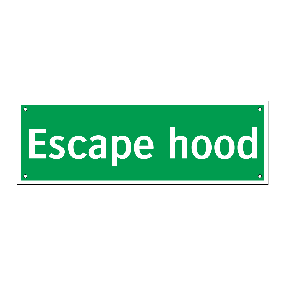 Escape hood