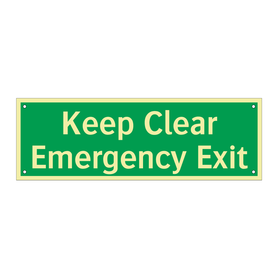 Keep Clear Emergency Exit