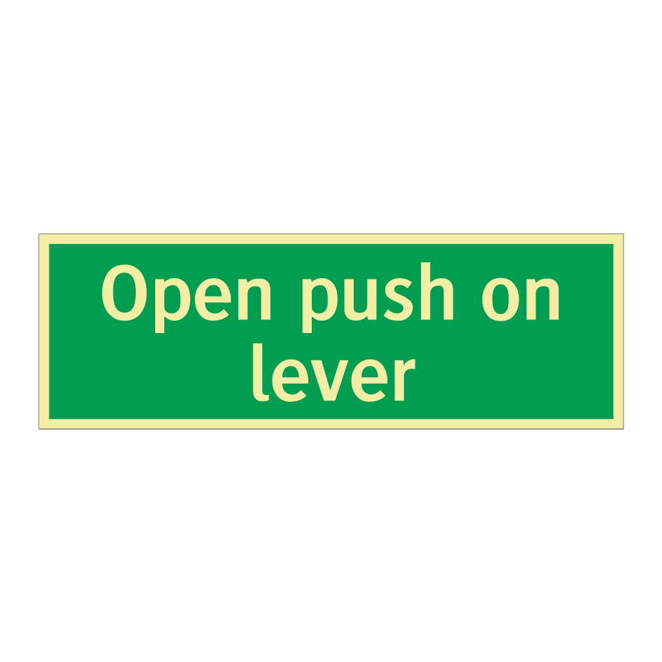 Open push on lever